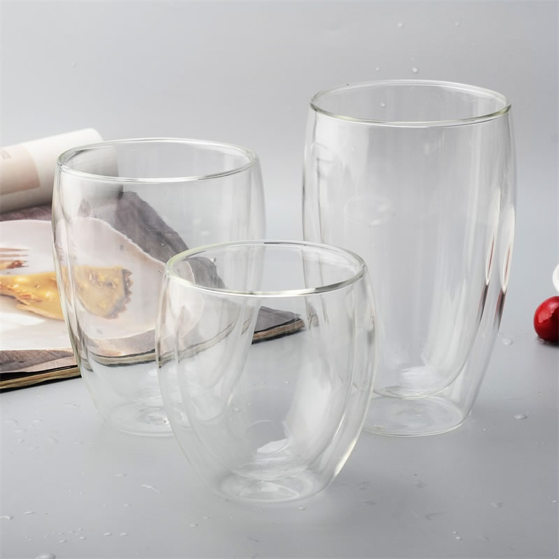 Transparante dubbelwandige glazen beker geïsoleerde koffiemelk thee mok beker water drinkglazen bar accessoires drinkgerei