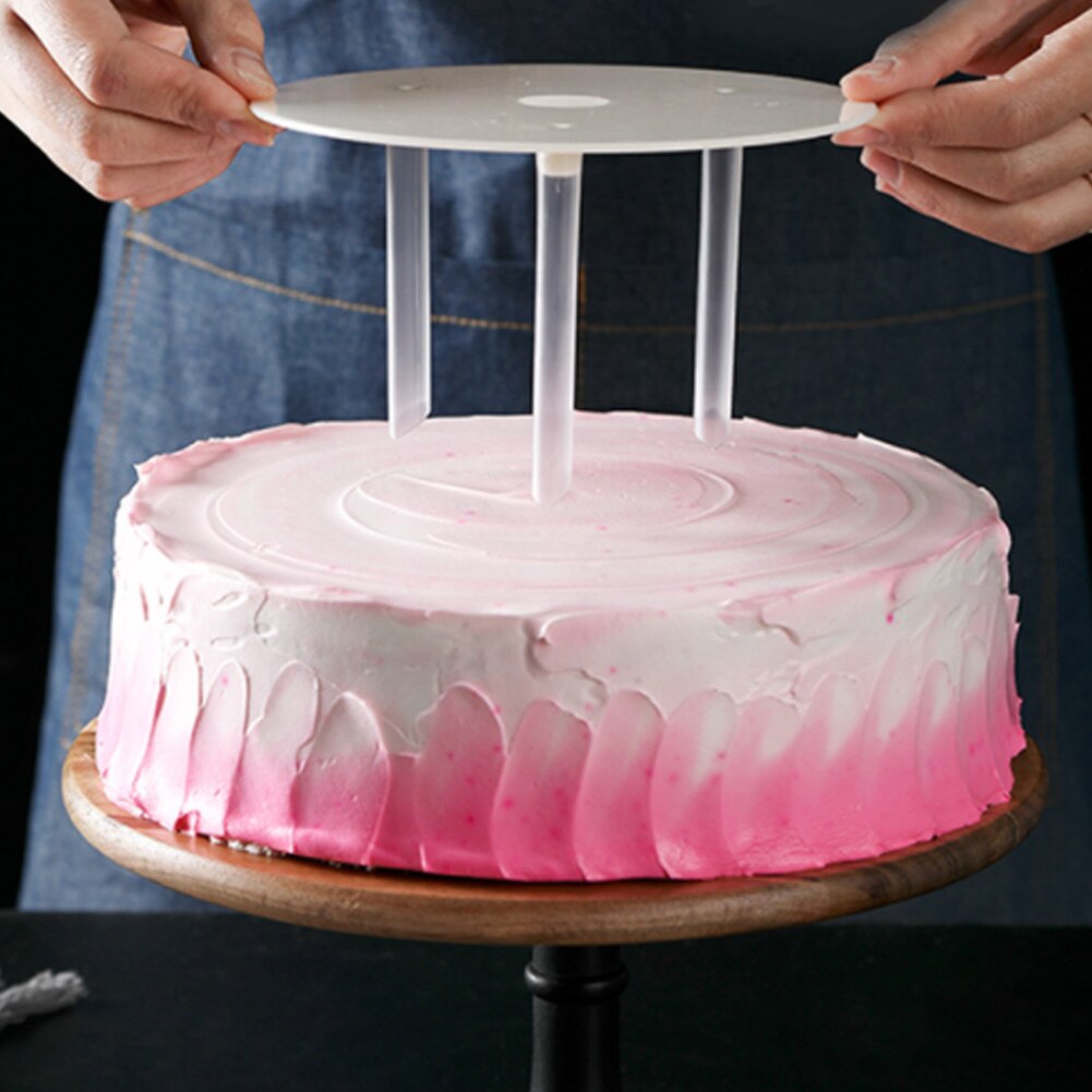 Support de gâteau à multicouches, joint de gâteau rond étagère à Dessert avec 3 supports à gâteaux en paille, Support d&#39;empilage, outils de cuisson à faire soi-même