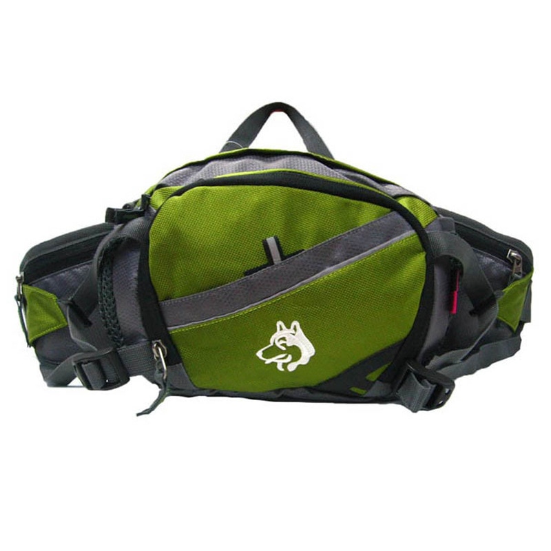 Jungle King-Bolsa de Montañismo Qutdoor, Bolso pequeño multifuncional resistente al agua para ciclismo, correr, billetera inclinada para móvil, 8L: Color verde
