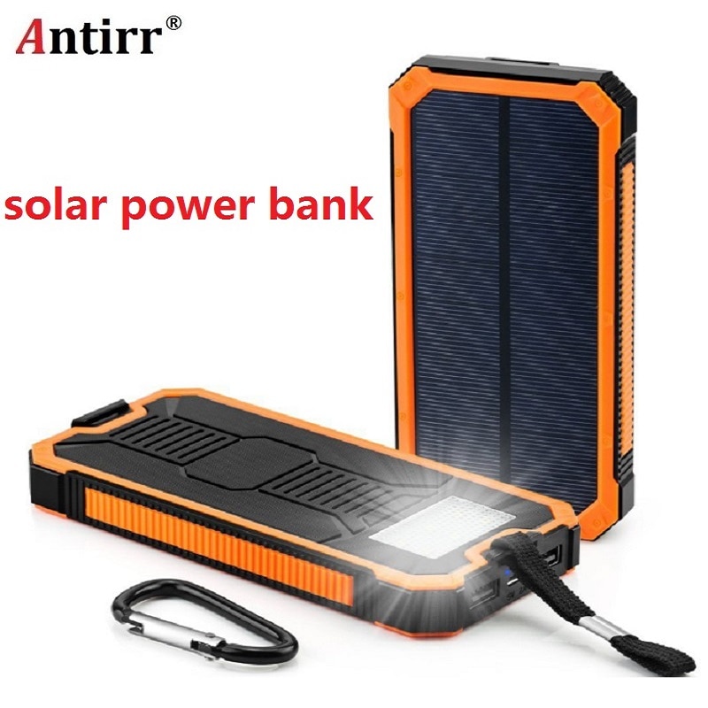 8000mAh Portable Solar Power Bank Outdoor External Battery Charger for iPhone Samsung Huawei Smartphone Xiaomi Outdoors Camping