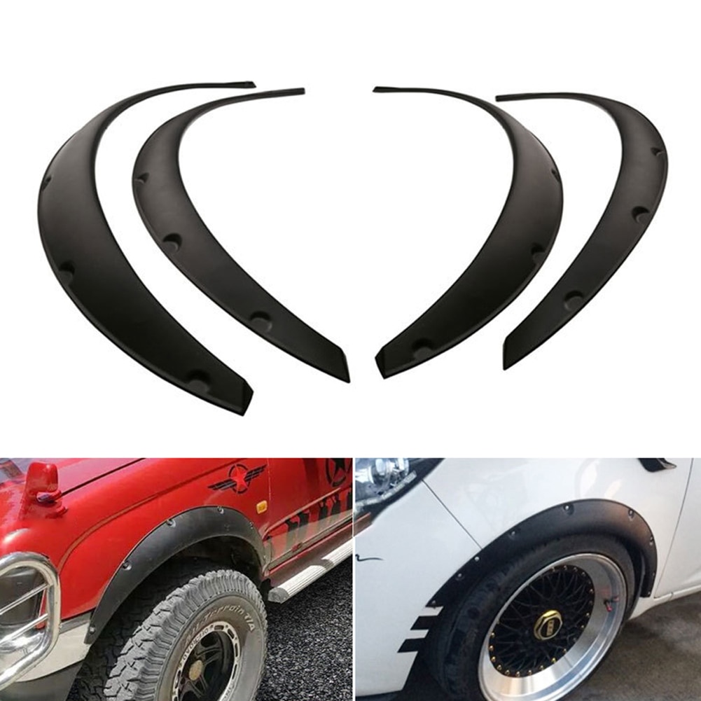 4Pcs/Set Car Fender Flares Universal Flexible Car SUV Off-road Fender Flare Wheel Arch Protector