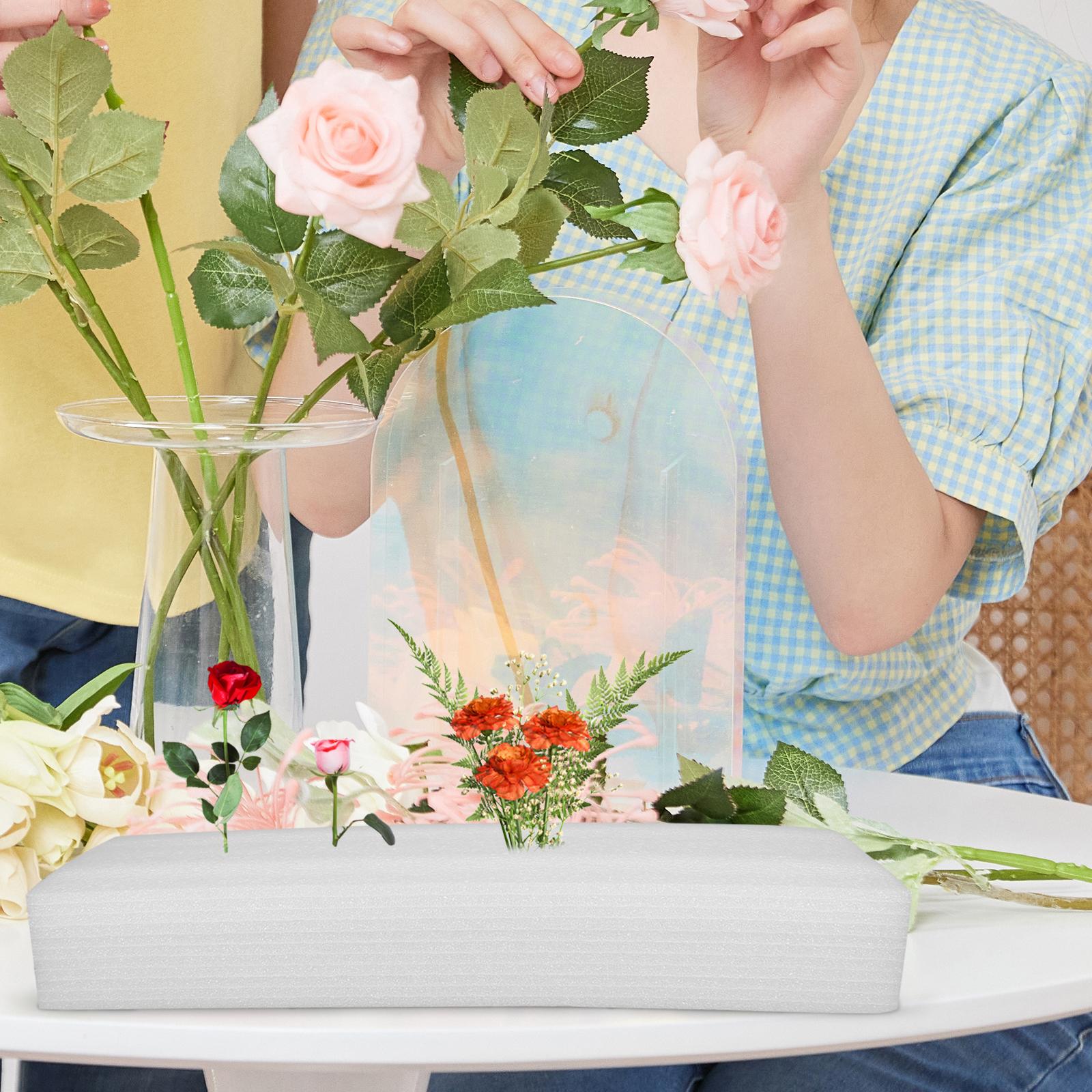 Foam Block Base 50cm White Board for Flower Arrangement Craft Supplies Lightweight Compact Decorative Blocks for Wedding