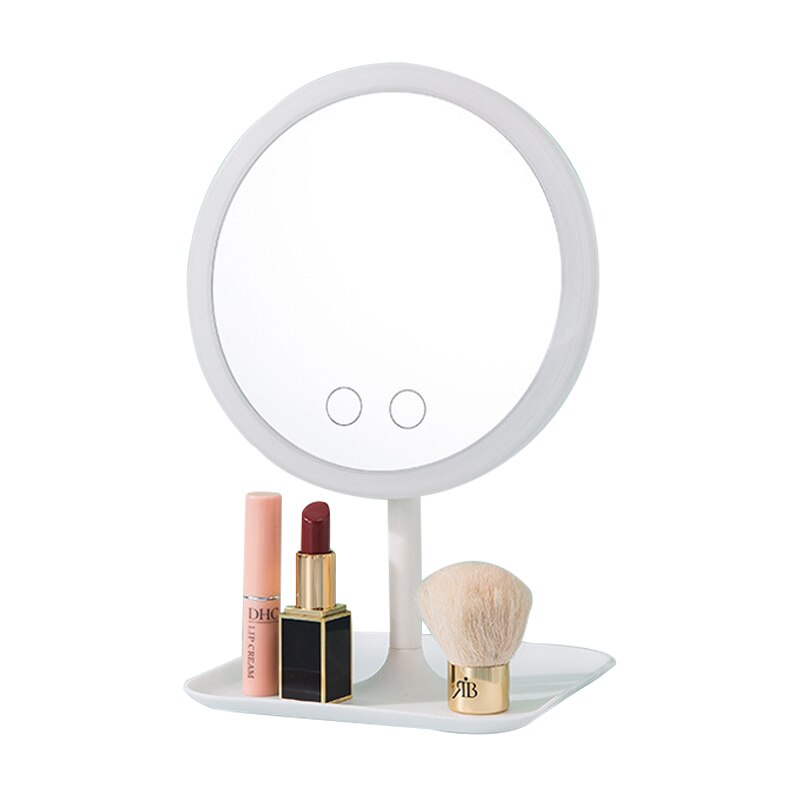 Makeup spejl med led lys toiletbord spejl skønhedsring lys spejl skønhedsværktøj til fotofyld lys lille  mj707
