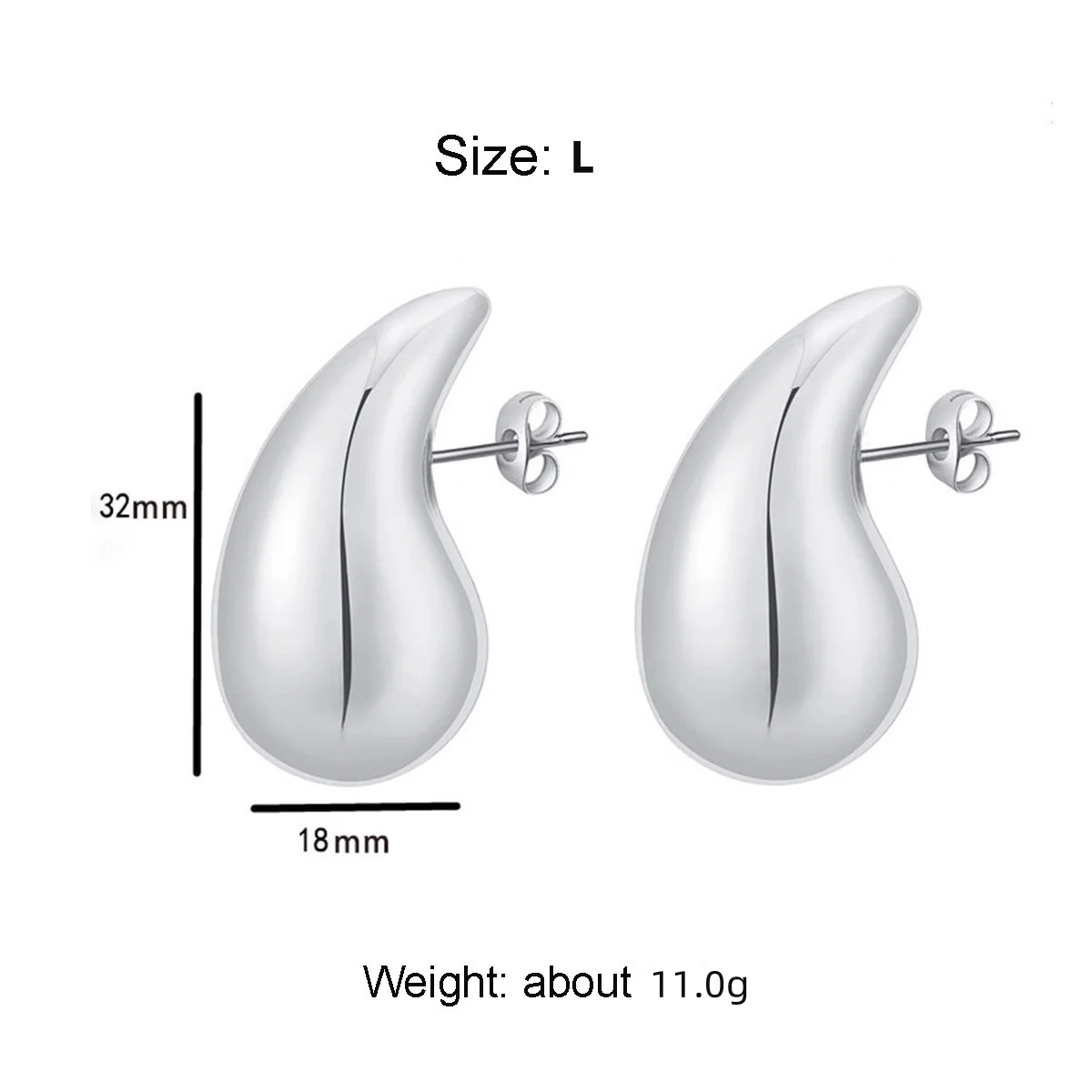 Andara 925 Sterling Silver Teardrop Earrings Eye-Catching Style Metal Texture 18k Gold Jewelry: green