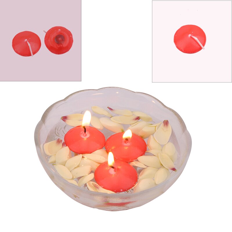 10 Uds. Pequeñas velas flotantes sin perfume para eventos de de boda Año decoración de Navidad velas para decoración del hogar