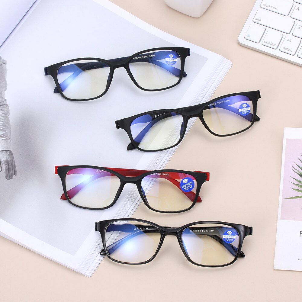 Unisex Flexible Anti Blue-ray Glasses Ultralight Flat Mirror Computer Goggles TR90 Radiation Protection Eyewear Vision Care