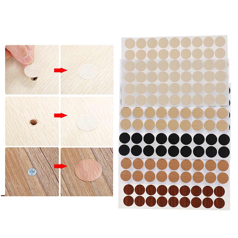 1Sheet Self Schroef Cover Caps Stickers Zelfklevende Decoratieve Films Meubels Stickers Hout Ambacht Bureau Kast Ornament