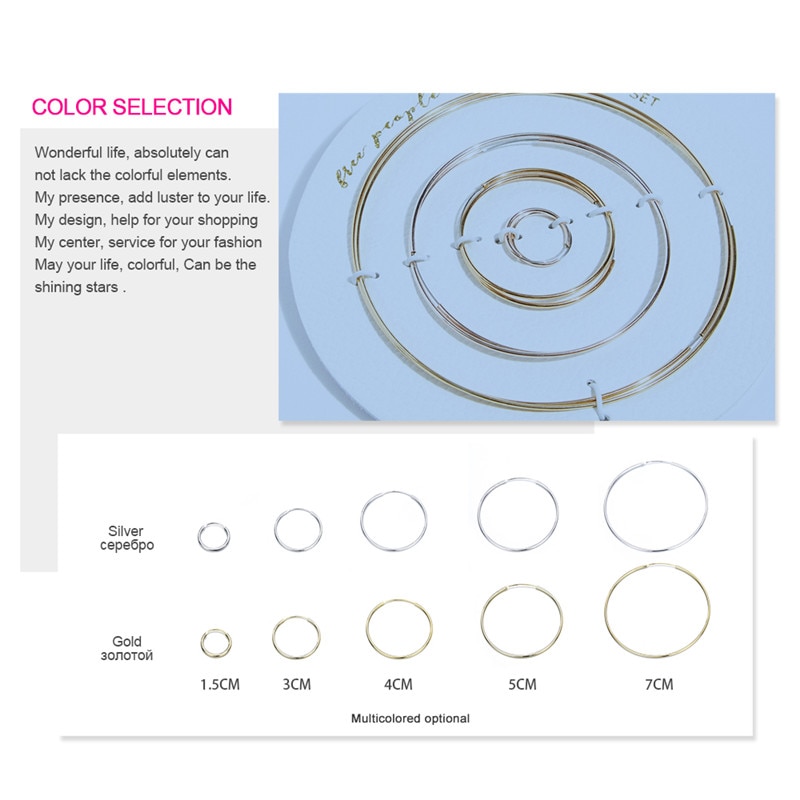 Cc solid 925 zilveren creolen voor dames 15mm-70mm ronde cirkel klassieke grote kantoor carrière oorbel eenvoudig fijne sieraden cce 529