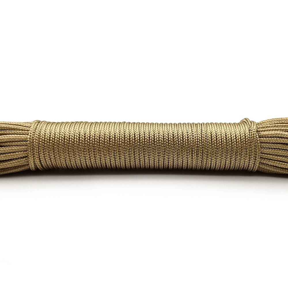 Diameter 2Mm 100Meter Deepred Touw Parachute Cord Koord Touw Klimmen Camping Survival Apparatuur Paracord Armband: Bruin / 20m