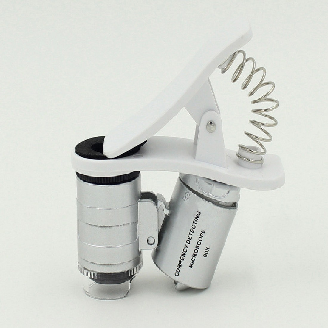 Universal 1Pcs 3LEDs Clip Mobile Phone Microscope Magnifier Micro Lens 60X Optical Zoom Telescope Camera Lens