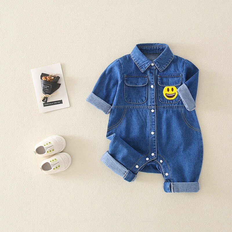 Diimuu Baby Kinderen Boy Kleding Rompertjes Peuter Kids Overalls Denim Broek Casual Jumpsuits Lange Mouw Mode Lente Broek