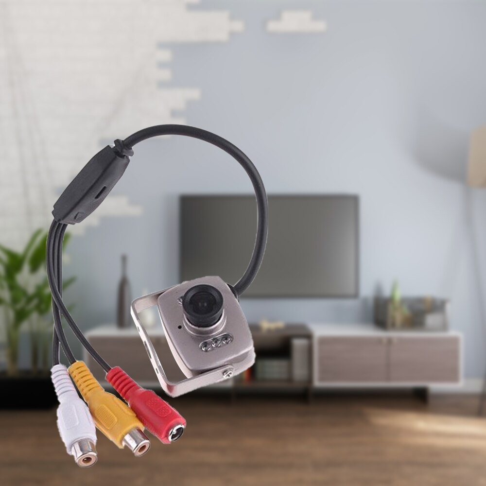 Kablet kamera mini med farveobjektiv hjemmesikkerhed vandtæt til hjemmet og kontoret 90 graders vinkelvisning vandtæt kablet kamera