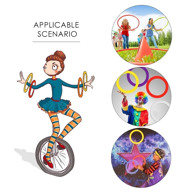 Anneaux de jonglerie professionnels, jeu de Sport de plein air pour enfants, anneau de lancer, jouet, jugger, cirque, spectacle de magie, accessoires de scène, anneau en plastique 3 pièces