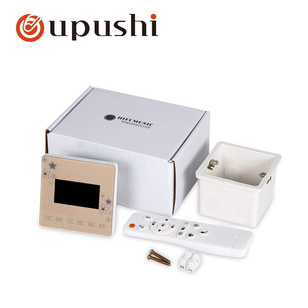 I vægforstærker bluetooth oupushi smart home touch panel, bluetooth digital stereo forstærker til familiemusiksystem