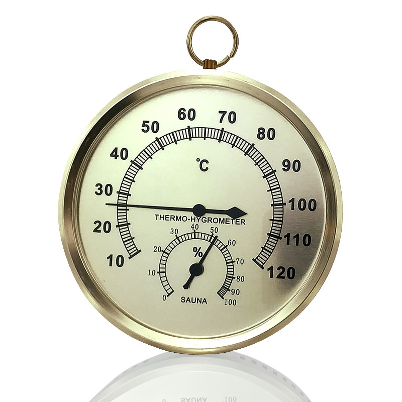 Thermomètre et hygromètre à cadran métallique pour Sauna, mesure de la température et de l&#39;humidité, accessoire d&#39;intérieur