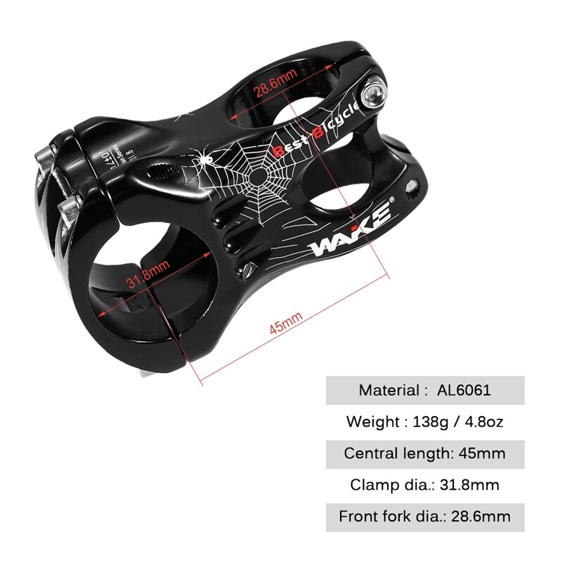 Wake Mountain Road Bike accessori per biciclette stelo