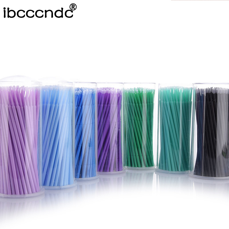 100Stck/Pack Einweg machen-hoch Pinsel Individuelle Peitsche Entfernen Werkzeuge Tupfer Mikro Pinsel Wimpern Verlängerung Werkzeuge Microbrushes