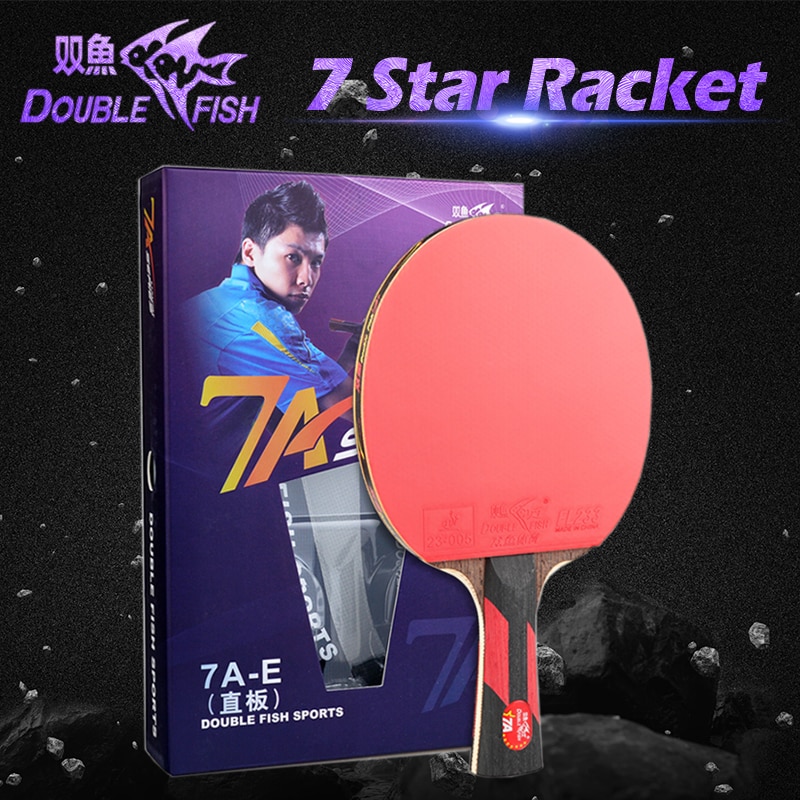 Double Fish – raquette de Tennis de Table professionnelle, 7 étoiles, avec un bon contrôle et une grande élasticité