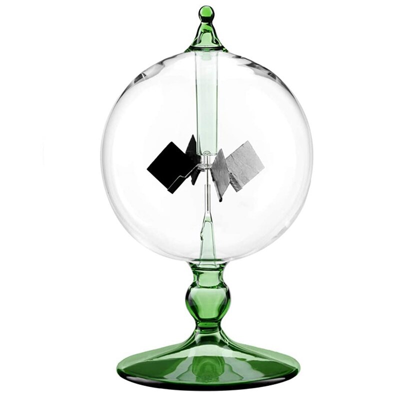 Top Groene Zonne-energie Radiometer Crookes Zonne-energie Spinning Schoepen Windmolen Thuis Bureau Decoratie