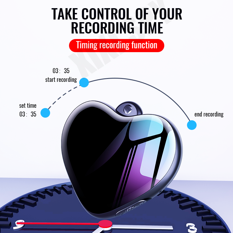 Mini Voice-Activated Recorder Digitale Opname Luisteren Apparaat afluisterapparatuur verborgen spion Geluid Professionele Dictafoon Audio Micro Kleine Ketting Speler