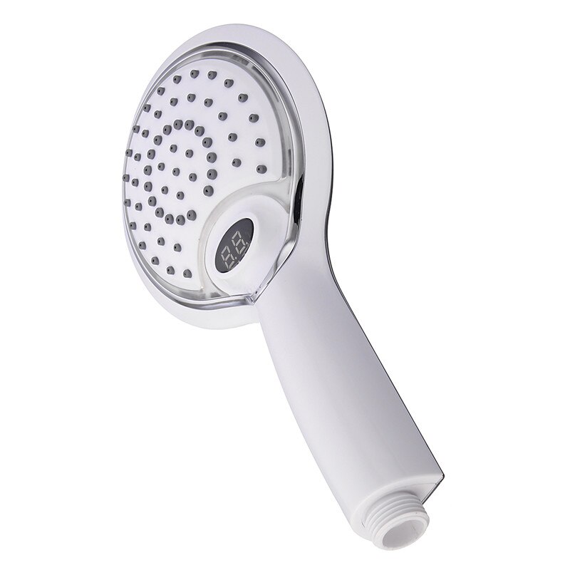 Led bruser spray hoved hovedholdt bruser spray hoved digital temperatursensor 3 farver skift vanddrevet regnfuld bruser
