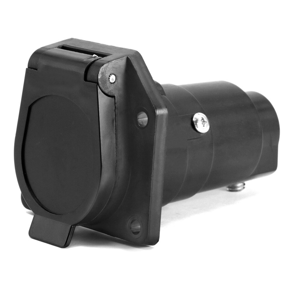 Tirol 7Pin TrailerSocket 7 Way Round Trailer Connector RV Light Plug Connector Female Tow bar Vehicle End T21848c