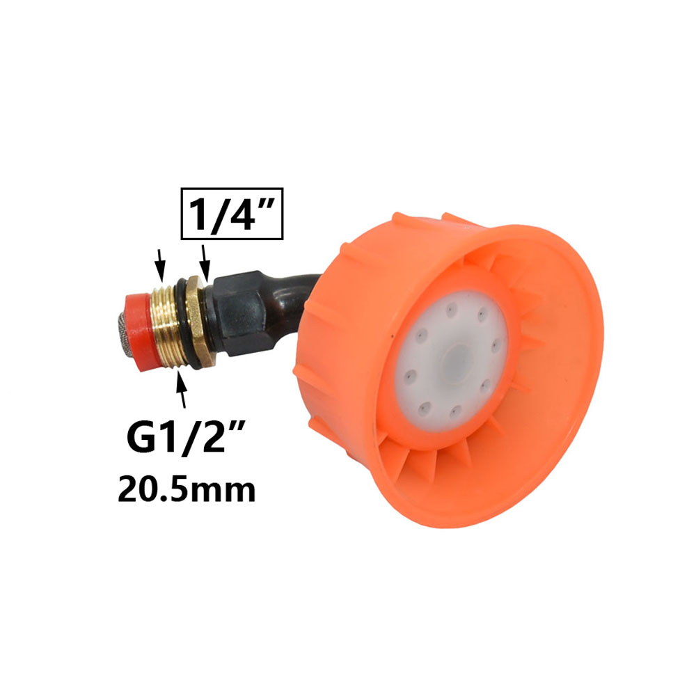 Bauernhof Garten Kupfer Sprühdüse 1/2/3/4 Düsenkopf Landwirtschaft Gewächshaus Pestizid Nebel Sprühsprinkler 1/4 1/2" Gewinde: Licht Gelb