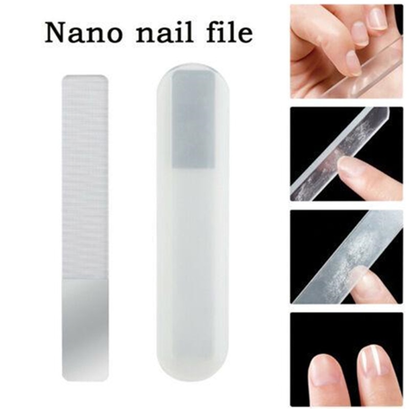 Nano Glass Nail File Buffer Transparent Sanding Polishing Grinding Nail Art Manicure Nail Glass Polishing File