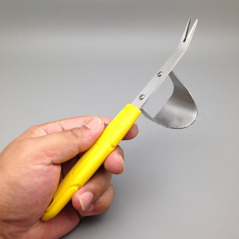 1 Pc Garden Weeding Fork Ergonomically Weeder Cultivator Hand Tool Stainless Steel Blade Beech Handle for Digging