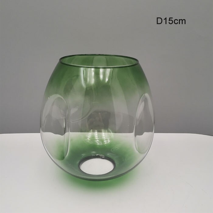 D15cm D18cm Concave Glazen Kap Vervanging voor DNA Magic Bean Lights Cover 4.5 cm opening fitter lampenkap voor E27 schroef socket: Oranje