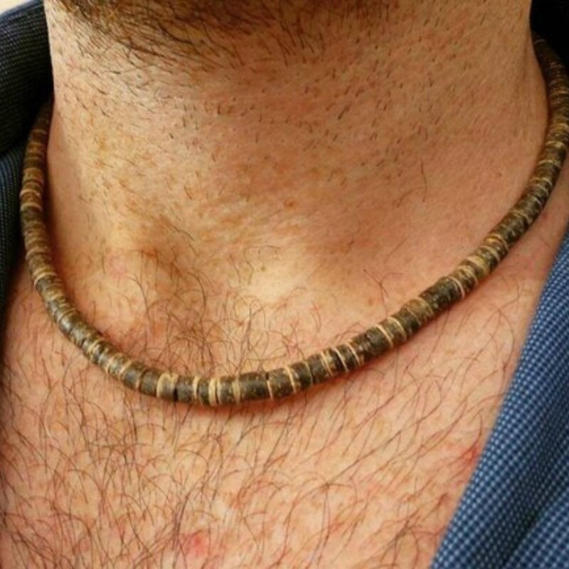 Collar de cuentas para hombre, collar africano, collar de surfista, collar para hombre