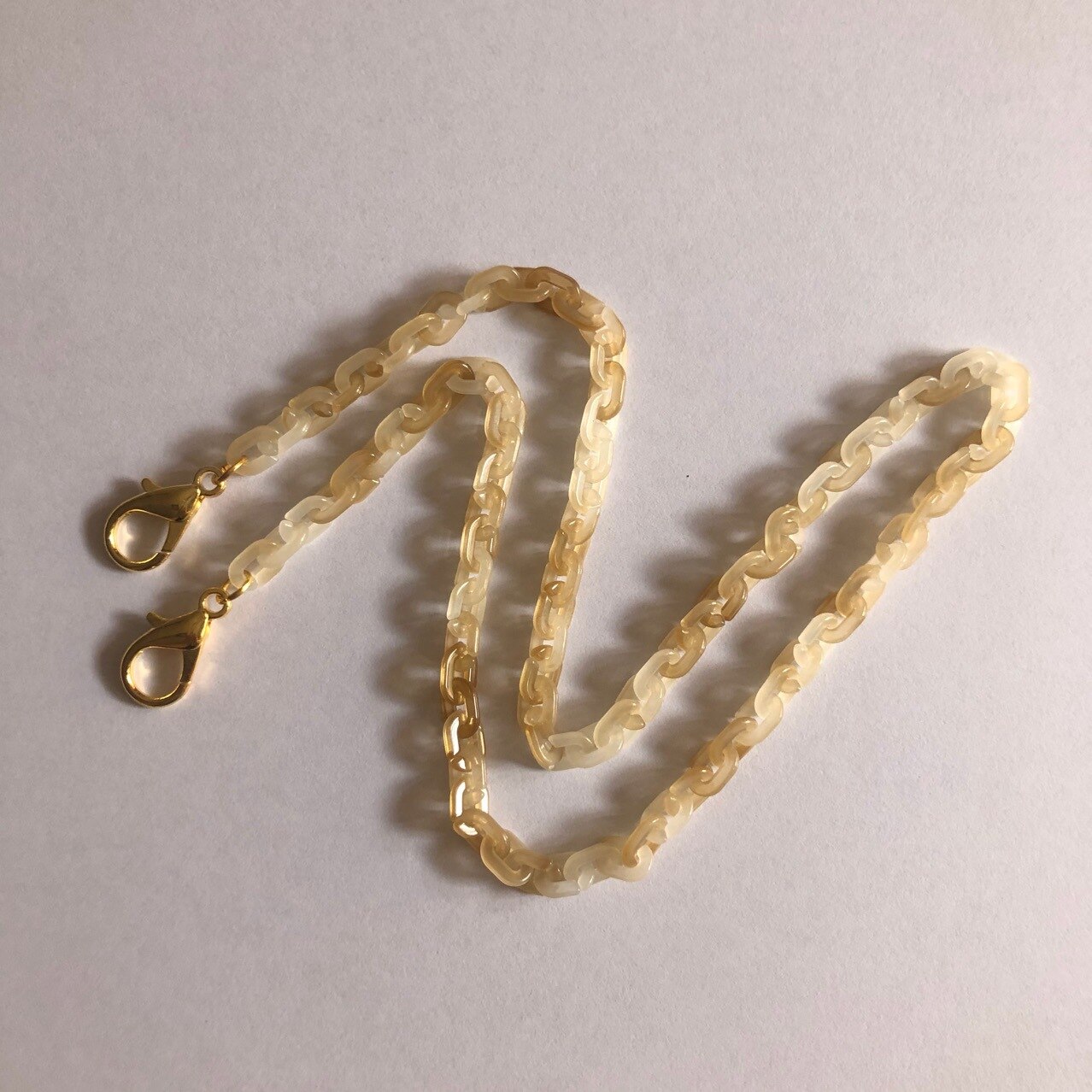 Flerfarvet leopard akryl anti-tab maske lanyard halskæde harpiks maske kædeholder tilbehør