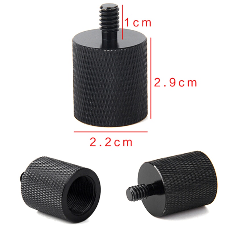 Femelle à 1/4 "mâle fileté adaptateur de vis pour micro Microphone support trépied Flash lumière support