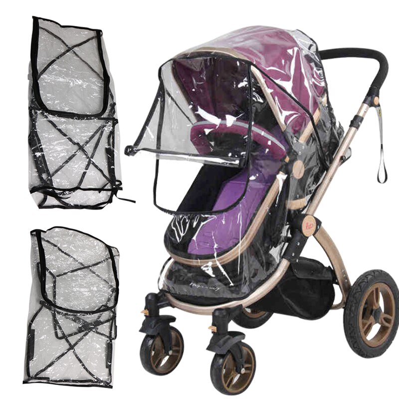 Universal Waterproof Rain Cover Wind Dust Shield Canopy Baby Strollers Pushchair