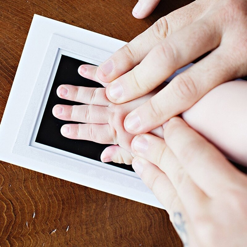 Pasgeboren Baby Handafdruk Voetafdruk Fotolijst Kit Niet Giftig Schoon Touch Inkt Pad