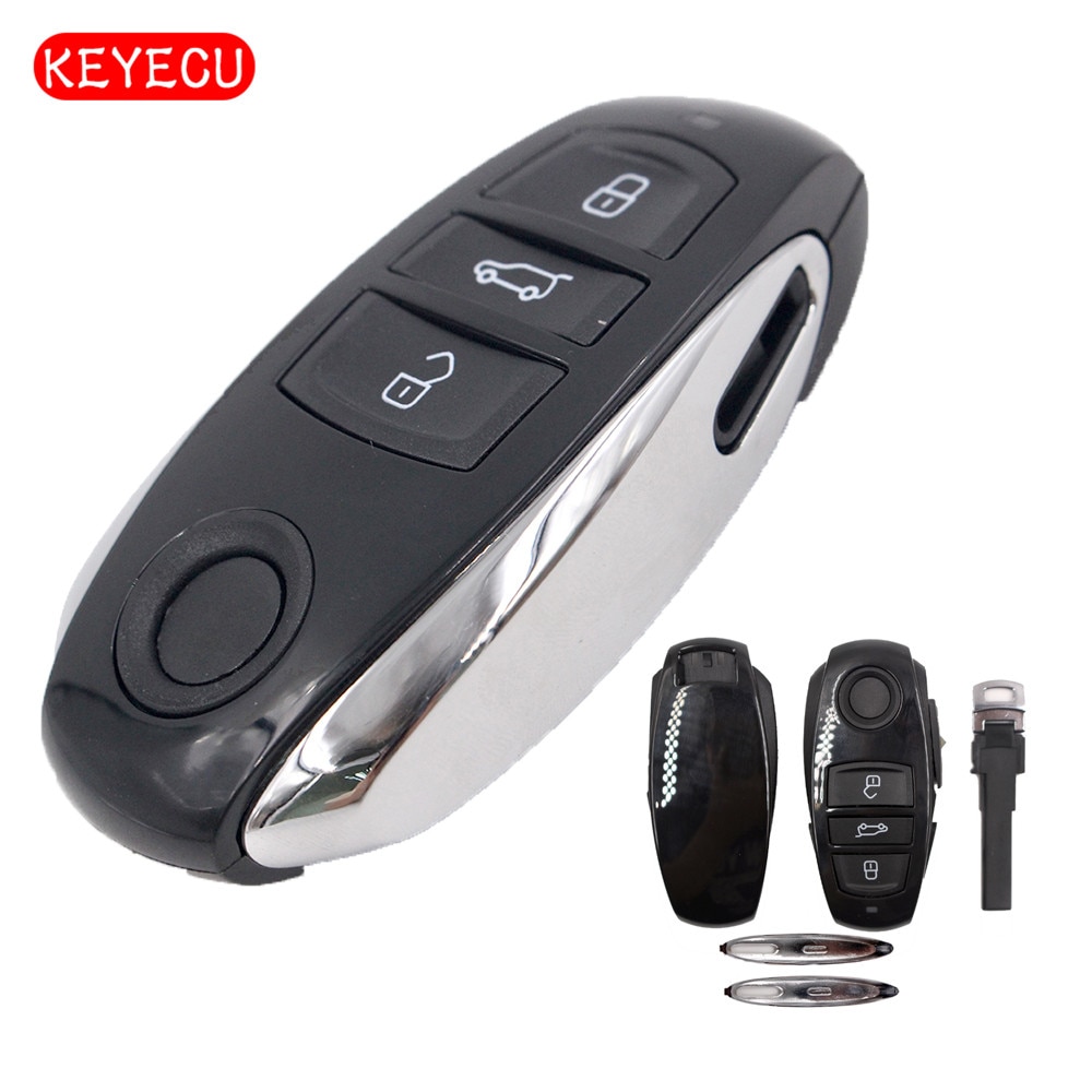 Keyecu Replacement Smart Remote Car Key Shell Case Fob 3 Button for VW Volkswagen Touareg