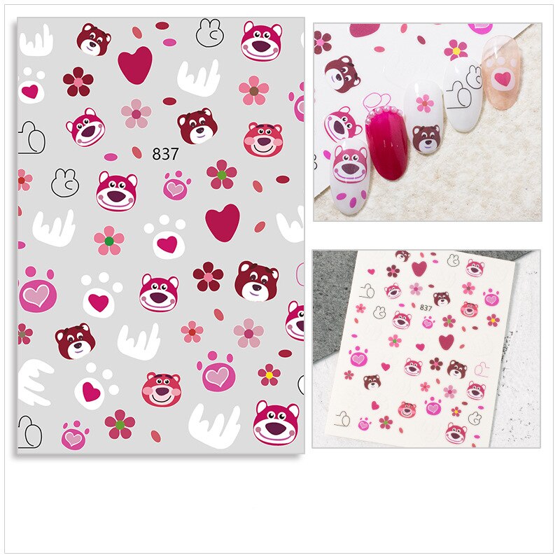 Dessin animé chien/chat/canard Nail Art autocollant belle chiot transfert d'eau décalque enveloppement complet mignon animaux curseur Nail Art décoration 1 pièces