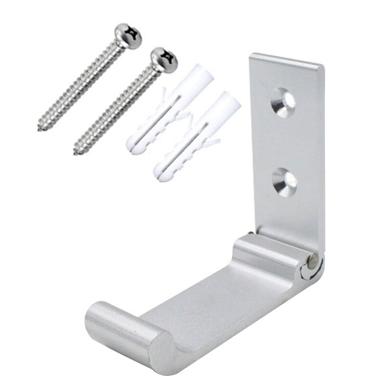 Haczyki na ubrania ciężki obowiązek składane haki ścienne haki na ręczniki oszczędność miejsca aluminiowy haczyk robić łazienki robić wieszania ubrań kapelusze N1HF: srebro