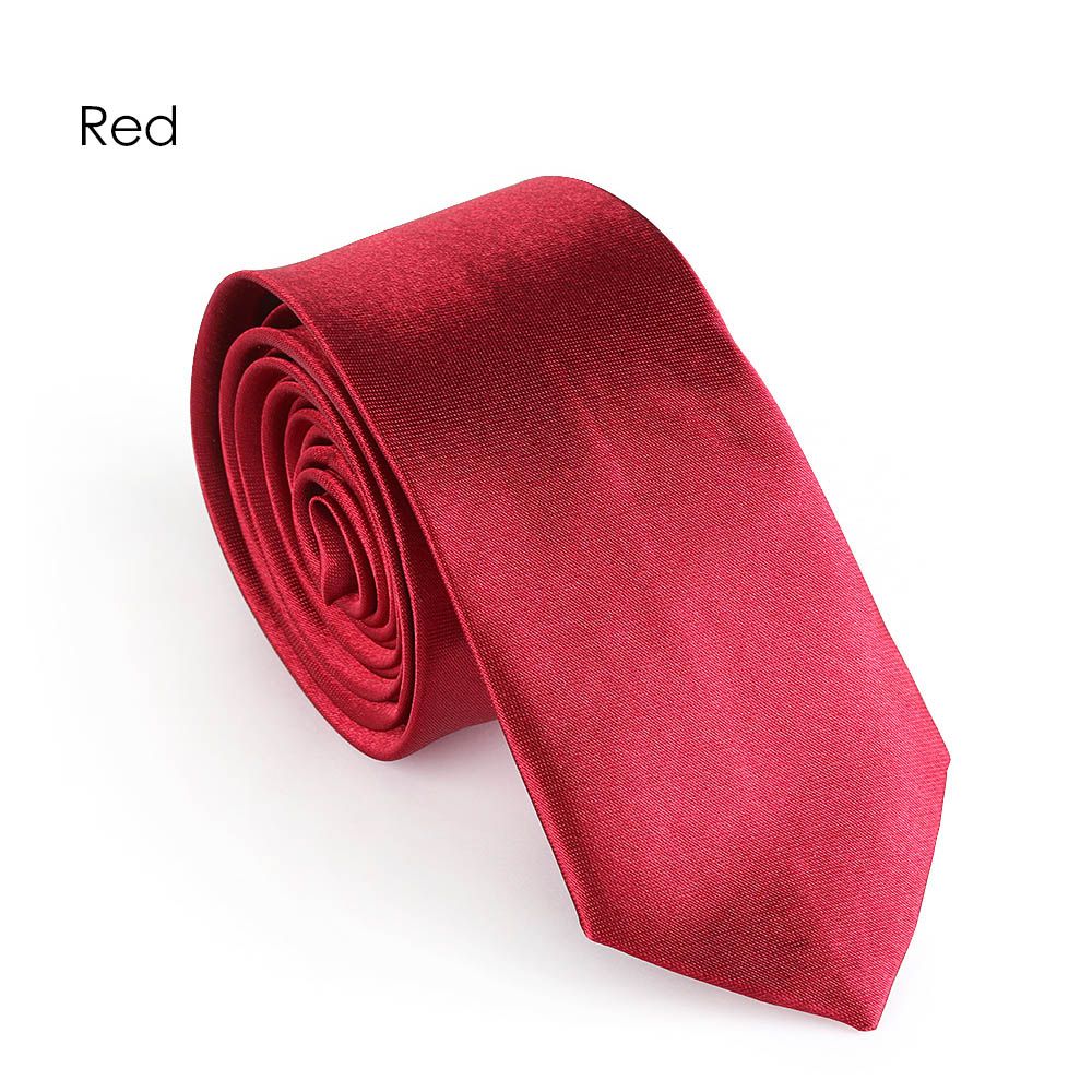 Mode Casual Slanke Effen Heren Effen Magere Hals Feestbruiloft Stropdas Zijden Stropdas