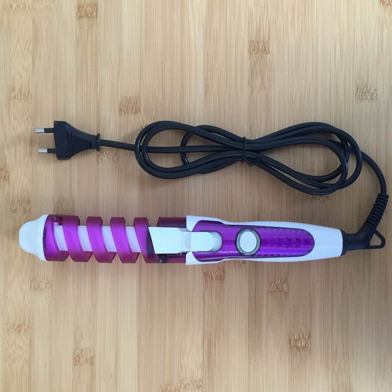 Everdevelopfly Keramische Vat Magic Spiraal Krultang 110-240V Elektronische Haar Krultang: Paars