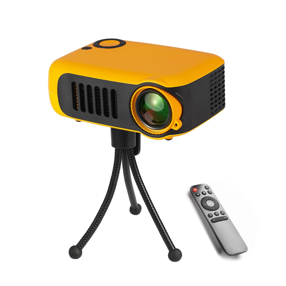 Mini projetor portátil para celular, projetor com suporte para lcd de 320 p, 240 horas de iluminação, home theater, tomada eu/us, 1080x50000 p