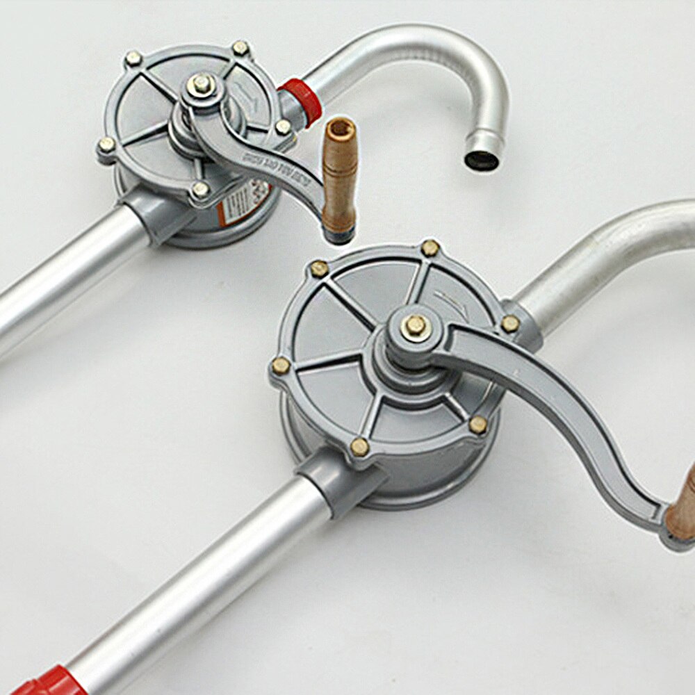 Aluminum Alloy Self Priming Rotary Hand Crank Oil Drum Pump Pumping Petrol Diesel Fuel Transfer Tool