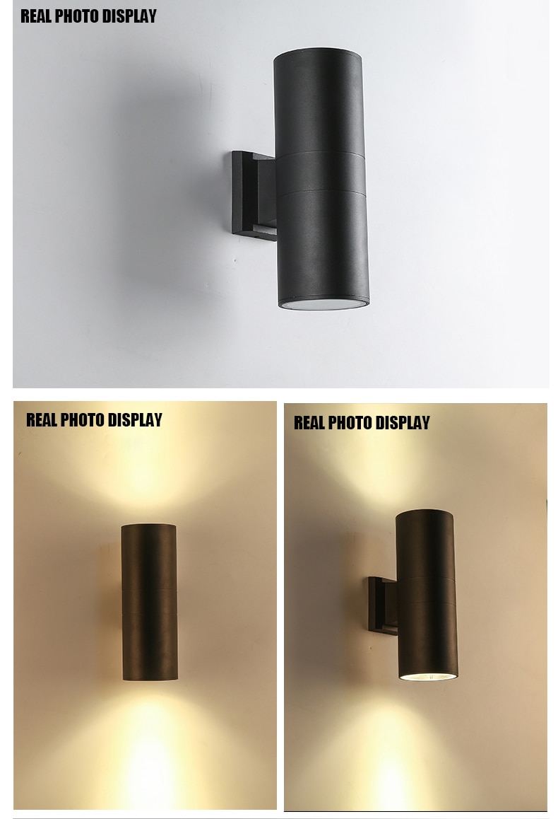 6w 30w 36w ledet kolbe utendørs gatebelysning vegglamper opp ned tohodes sylinder innendørs balkongarmatur vanntett  ip65 zbw 0015