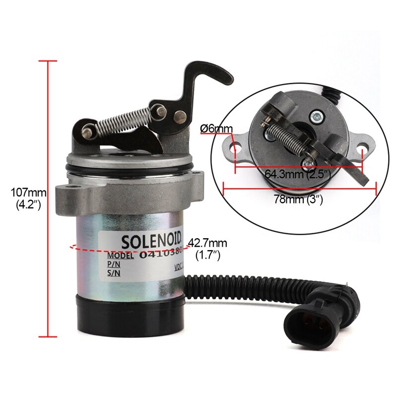 Dla Deutz elektromagnes odcinający dopływ paliwa 04103812 04103808 F3L F F4L F4M 1011 2011