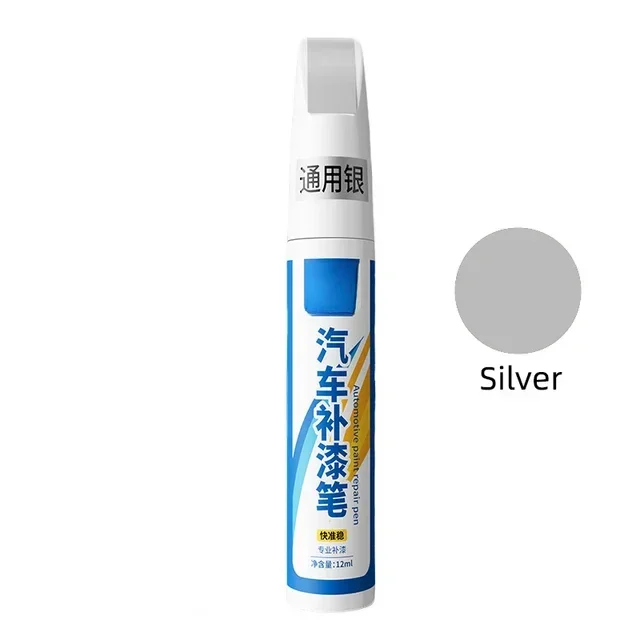 1Stck Auto Kratzer Reparatur Farbe Stift Auto berühren hoch Stifte Auto Kratzer Klar Entferner DIY Stifte Auto Zubehör Universal-: Silber