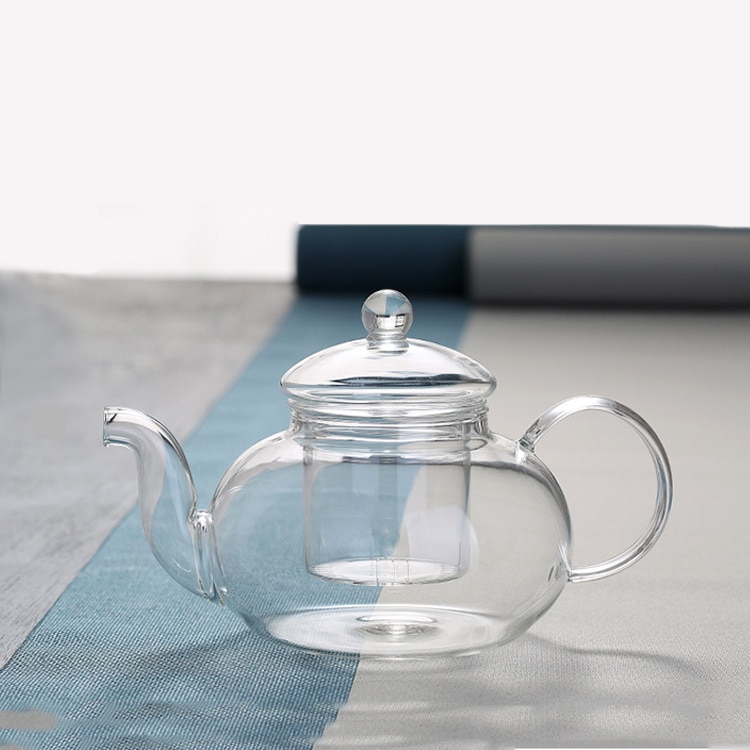 Högbor kiselfilter värmebeständigt glas tekanna set tjockt glas tekanna hög temperatur tekanna plus vattenkokare