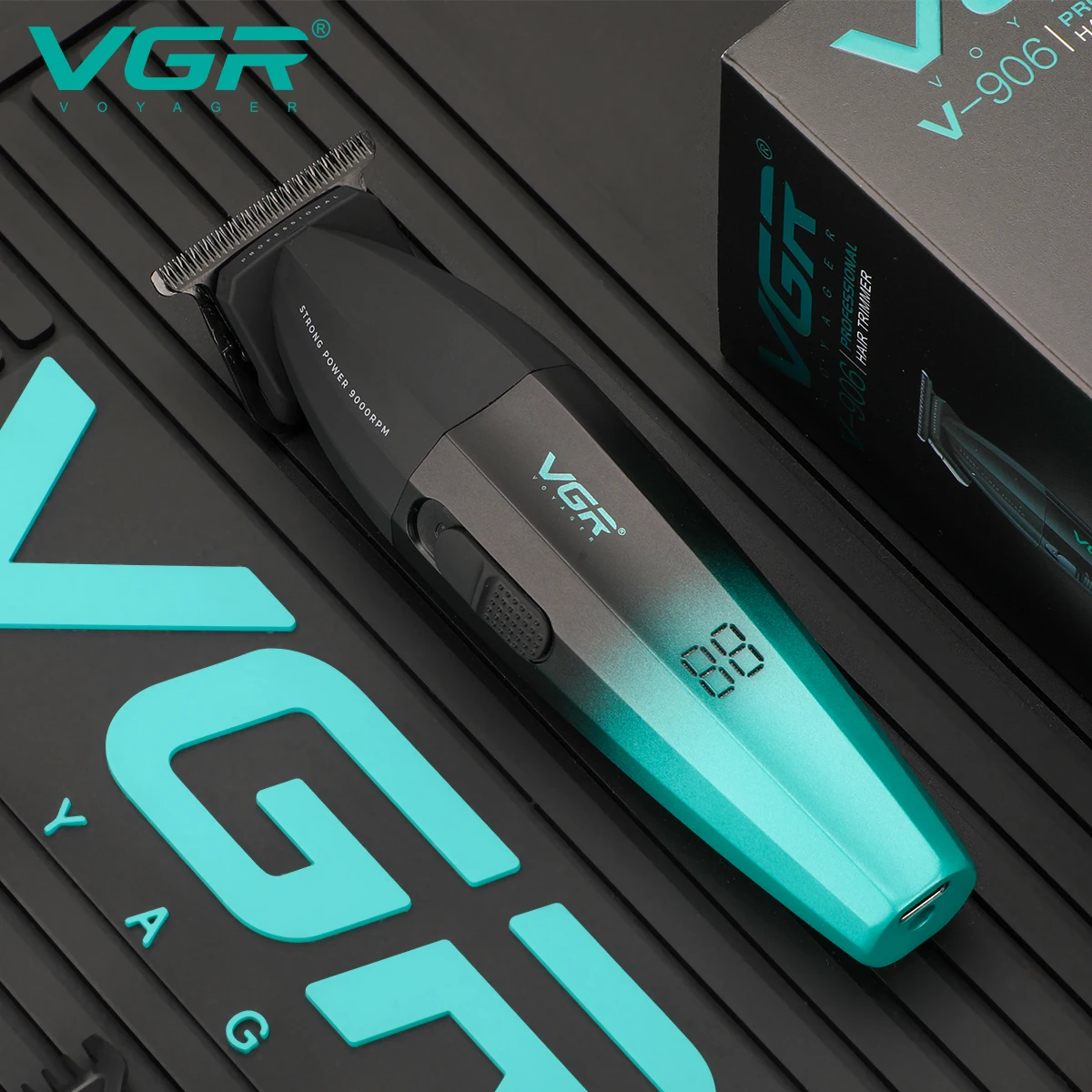 VGR tondeuse à cheveux professionnelle électrique Rechargeable tondeuse à cheveux barbe Kit de coupe de cheveux Machine de barbier tondeuse faciale pour hommes V-906