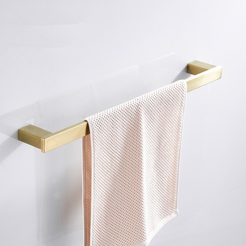 Badeværelse tilbehør sæt håndklædeholder hjørnehylde papirholder solid 304 rustfrit stål børstet guld hardware hardware sæt