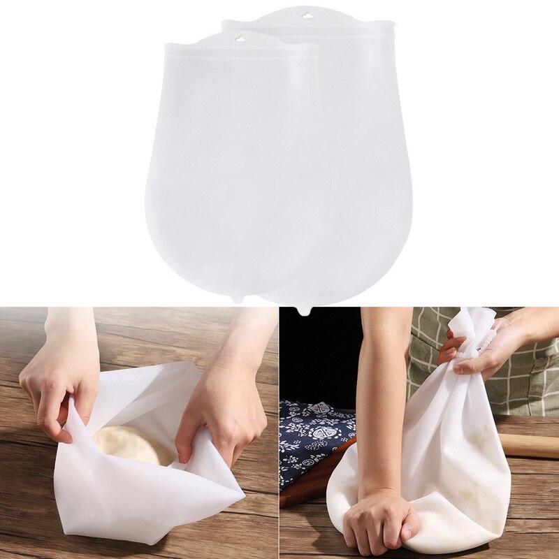 Bolsa de silicona resistente a altas temperaturas para amasar y bolsa suave de silicona para masa, bolsa para amasar, utensilios de cocina para repostería