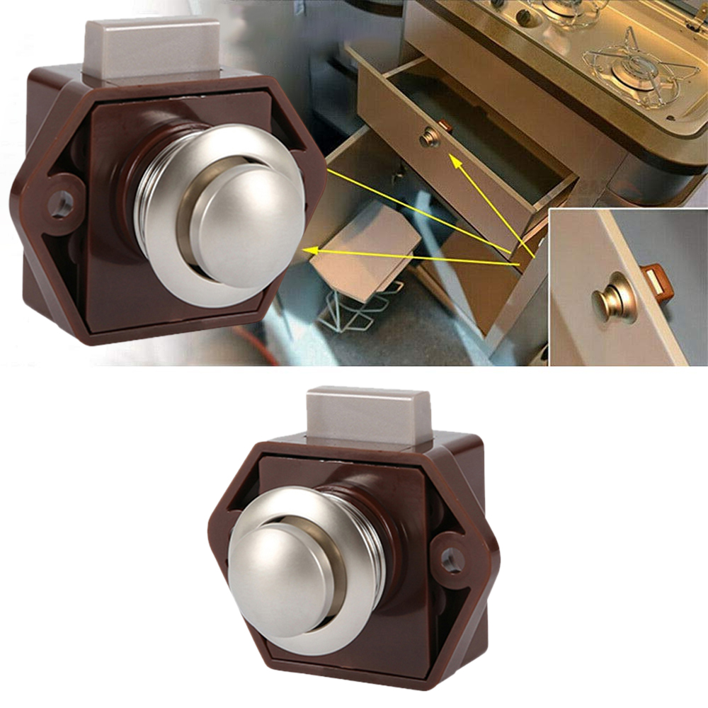 5pcs Camper Auto Push Lock Diameter 20mm RV Caravan Boot Motor Thuis Kast Lade Klink Knop sloten Voor Meubels Hardware